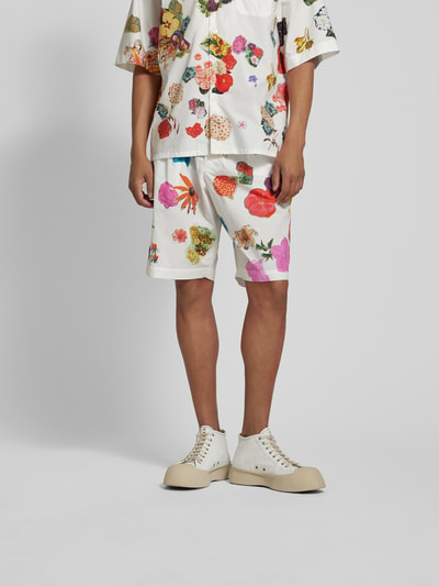Marni Shorts mit floralem Muster Weiss 4
