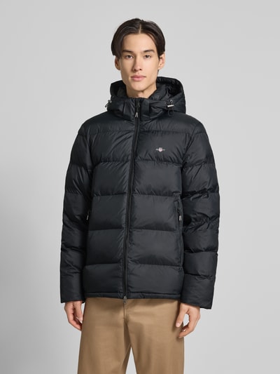 Gant Regular Fit Steppjacke mit Logo-Stitching Modell 'Cloud' Black 4
