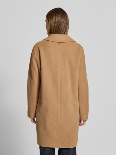 Marc Cain Płaszcz o kroju relaxed fit z mieszanki żywej wełny z dodatkiem wełny z alpaki Camel 5