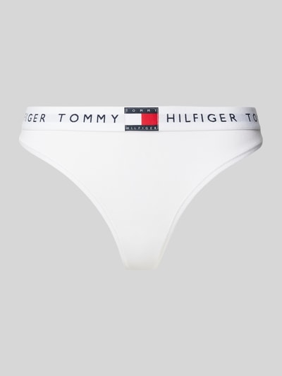 TOMMY HILFIGER String met elastische band met label, model 'TH Heritage' Wit - 1