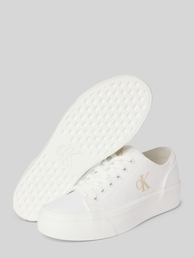 Calvin Klein Jeans Chunky sneakers met logoprint, model 'VULC' Wit - 4