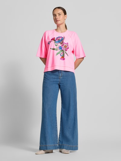 Milano Italy T-Shirt aus reiner Baumwolle Pink 1
