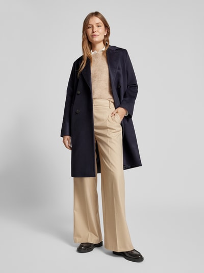 Weekend Max Mara Lange jas met reverskraag, model 'ZUM' Marineblauw - 1