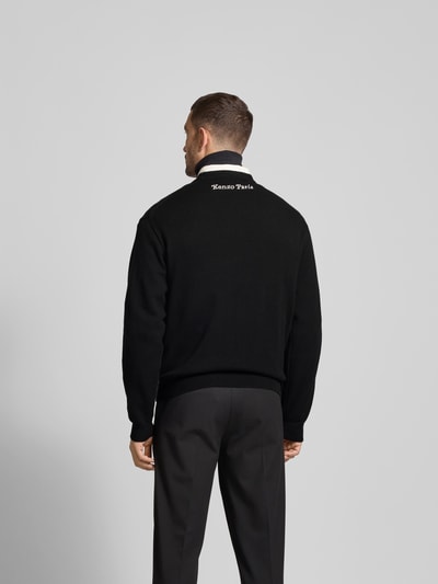 Kenzo Wollpullover in Strick-Optik Black 5