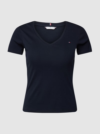 Tommy Hilfiger Curve PLUS SIZE T-shirt met V-hals Marineblauw - 2