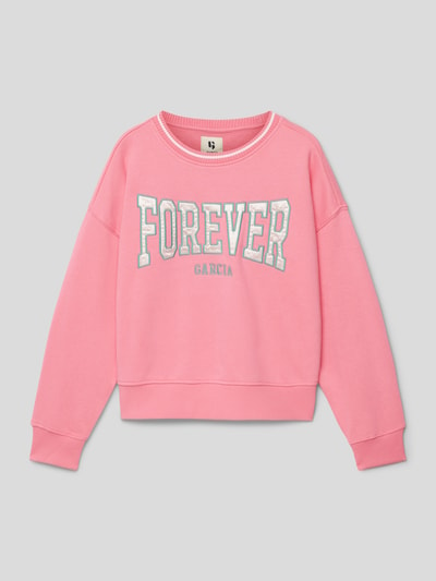 Garcia Sweatshirt mit Rundhalsausschnitt Pink 1