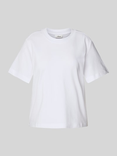 s.Oliver RED LABEL Regular Fit T-Shirt aus reiner Baumwolle Weiss 2