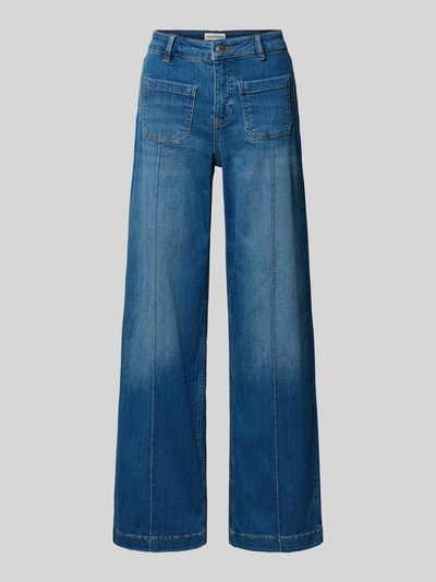 OPUS PANTS Jeans mit weitem Bein und Längsnähten Modell 'Melly Groove' Blau 2