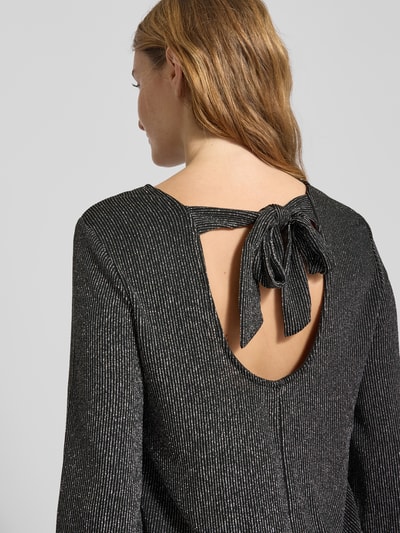 Only Regular Fit Langarmshirt mit auffälligem Metallic Allover-Muster Modell 'CAROL' Silber 3