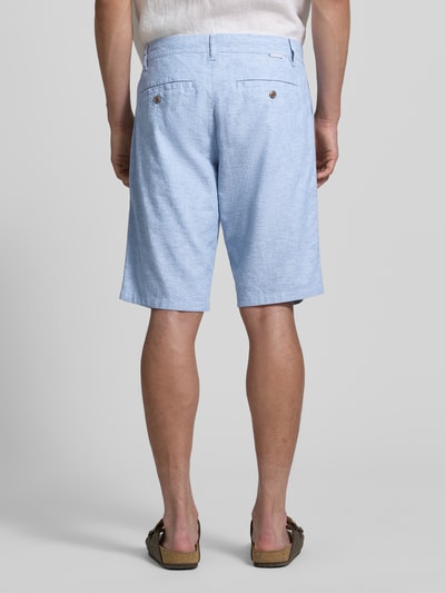Tom Tailor Regular Fit Leinenshorts aus Leinen-Baumwoll-Mix Hellblau 5