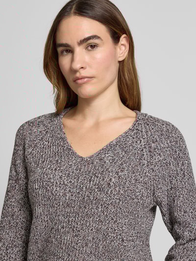 s.Oliver RED LABEL Regular Fit Strickpullover aus Baumwoll-Mix Bordeaux 3