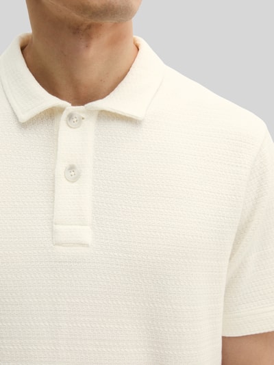 Marc O'Polo Koszulka polo o kroju regular fit z mieszanki bawełny Złamany biały 3