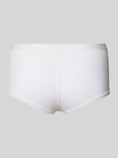 Produktfoto, Pants mit elastischem Logo-Bund von Jake*s Casual aus Micromodal-Mix mit Stretch-Anteil, Feinripp, weich, nachhaltig, Weiß.