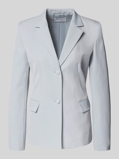 Produktfoto, Blazer mit Reverskragen und Pattentaschen von Jake*s Collection aus Material-Mix mit Stretch-Anteil, taillierter Schnitt, hellblau