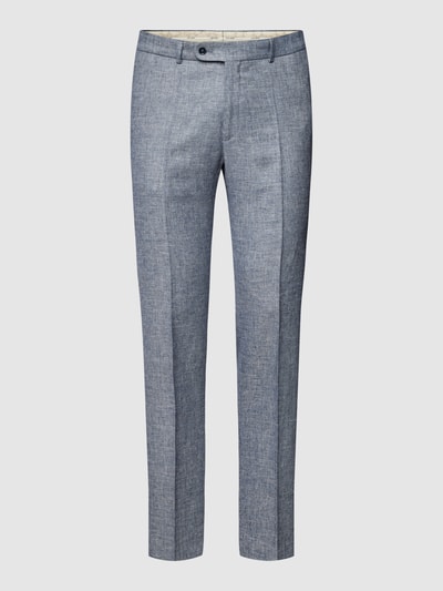 Carl Gross Pantalon met fijn geweven motief, model 'Shiver' Lichtblauw - 2