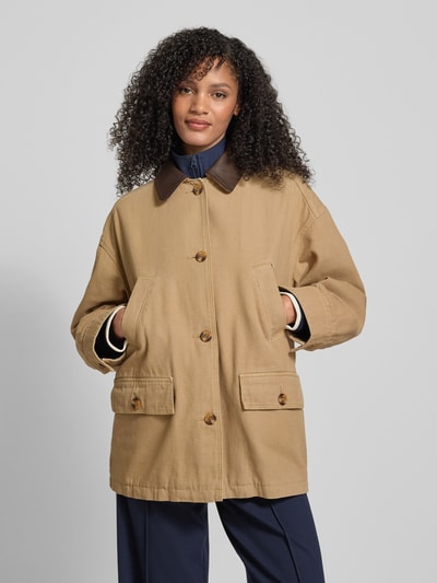 Jake*s Casual Jacke mit Knopfleiste und Pattentaschen Sand 4