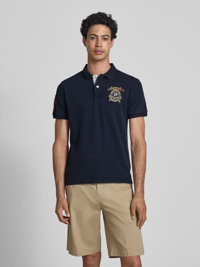 Superdry Regular Fit Poloshirt mit Label-Patches Marine 4