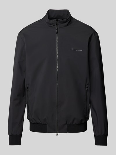 Knowledge Cotton Apparel Softshell-jack met ritszakken, model 'NORDENVIND™' Zwart - 2