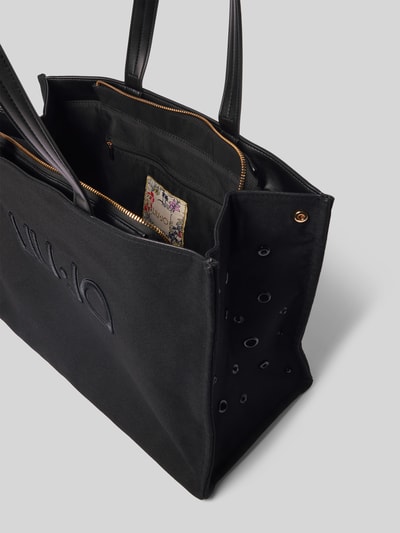 Liu Jo White Tote Bag mit Label-Detail Black 5