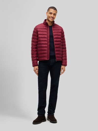 Tommy Hilfiger Regular fit gewatteerd jack met gestikt logo Bordeaux - 1