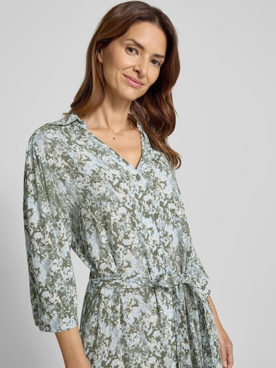 Selected Femme Soepele maxi-jurk van pure viscose, model 'FLORA' Olijfgroen - 3