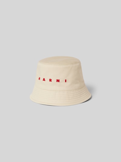 Marni Bucket Hat aus reiner Baumwolle Beige 2