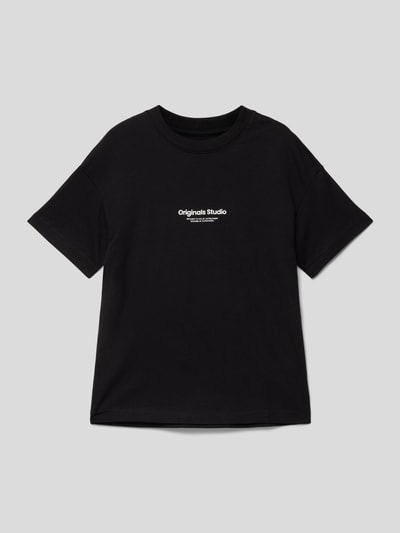 Jack & Jones T-Shirt mit Label-Print Schwarz 1