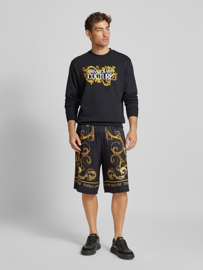 Versace Jeans Couture Sweatshirt met labelprint Zwart - 1