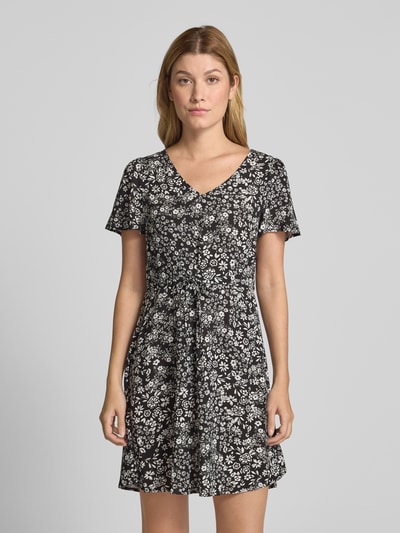 VERO MODA Sukienka casualowa mini z czystej wiskozy model ‘EASY JOY’ Czarny 4
