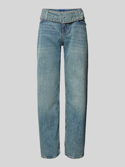 Hugo Blue Baggy Fit Jeans mit Gürtel Modell 'Glory' Jeansblau 2