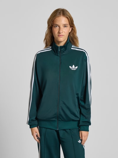 adidas Originals Trainingsjack met labelstitching, model 'FIREBIRD' Donkergroen - 4