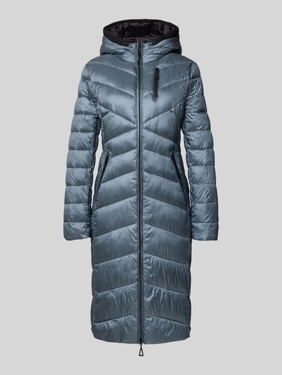 Gil Bret Lange gewatteerde jas met tweewegritssluiting Bleu - 2