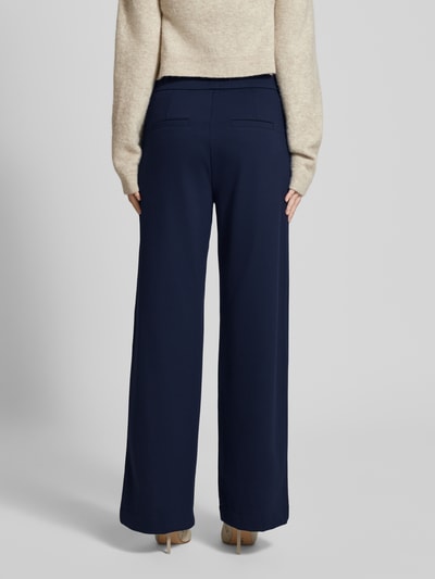 Raffaello Rossi Regular fit stoffen broek met elastische band, model 'PALINA' Marineblauw - 5