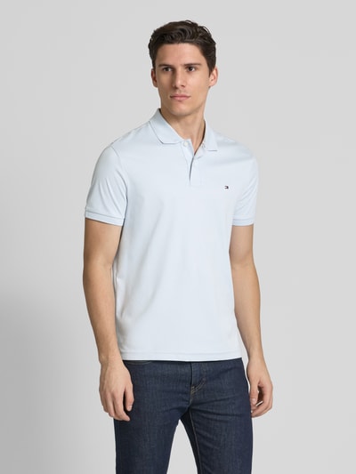 Tommy Hilfiger Regular Fit Poloshirt aus reiner Baumwolle Hellblau 4