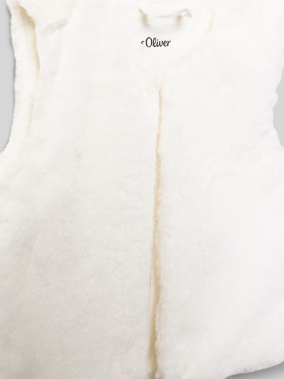 s.Oliver RED LABEL Regular Fit Kunstfellweste mit Hakenverschluss Offwhite 2