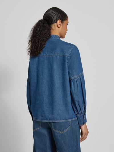 Jake*s Casual Hemdbluse in Denim-Optik Dunkelblau 5