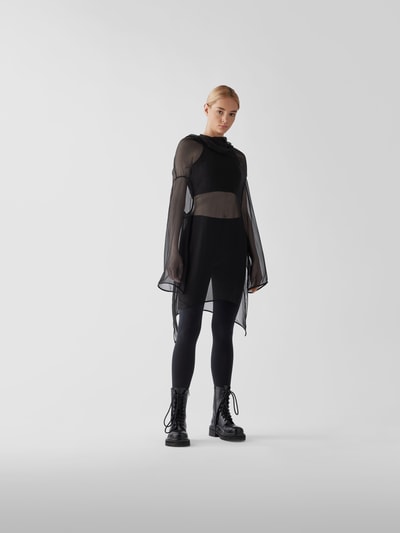 Rick Owens Seidenbluse in semitransparenter Optik Black 1