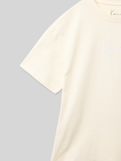 KARL KANI T-Shirt mit Logo-Stitching Offwhite 2