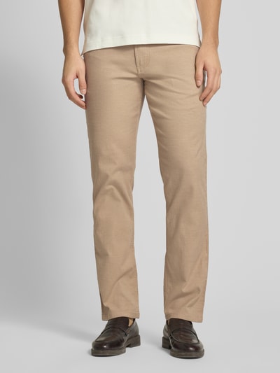 Christian Berg Men Tapered fit chino met structuurmotief Kit gemêleerd - 4