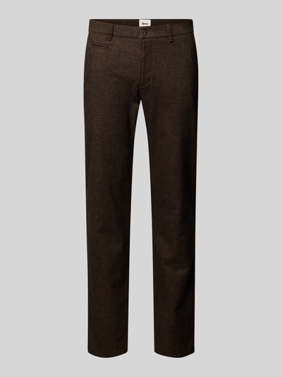 Brax Slim fit broek met achterzakken, model 'Fabio' Donkerbruin - 2