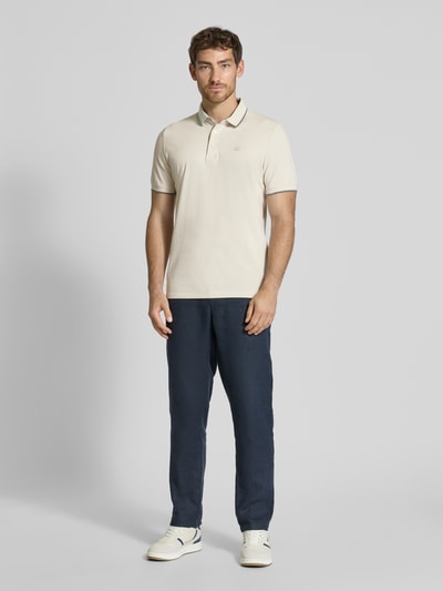 s.Oliver RED LABEL Regular Fit Poloshirt aus Baumwoll-Mix Sand 1