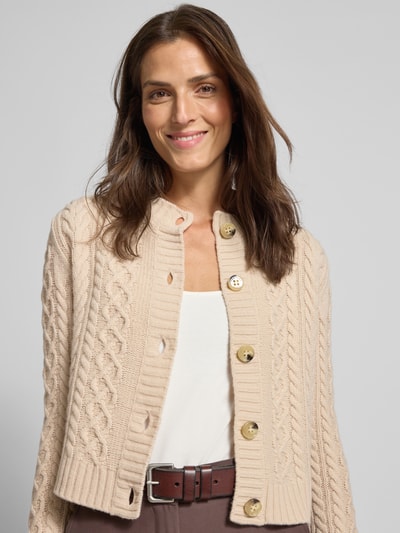 Weekend Max Mara Regular fit gebreid jack van zuivere wol, model 'ABITO' Beige - 3