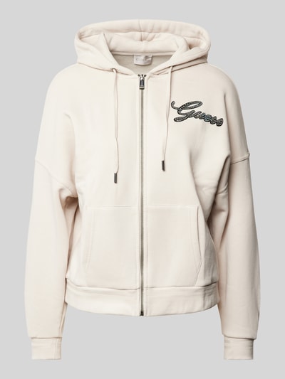 GUESS Sweatjacke mit Strasssteinbesatz Stein 1