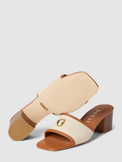 Guess Sandalen met labeldetail, model 'ULLIYE' Beige - 4