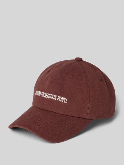 Drykorn Basecap mit Statement-Stitching Modell 'Jesper' Bordeaux 1