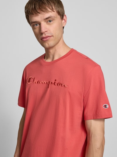 CHAMPION T-shirt met labelstitching, model 'ICONS' Rood - 3