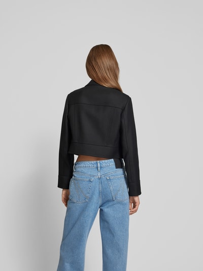 Joseph Cropped Wolljacke mit Brusttaschen Black 5