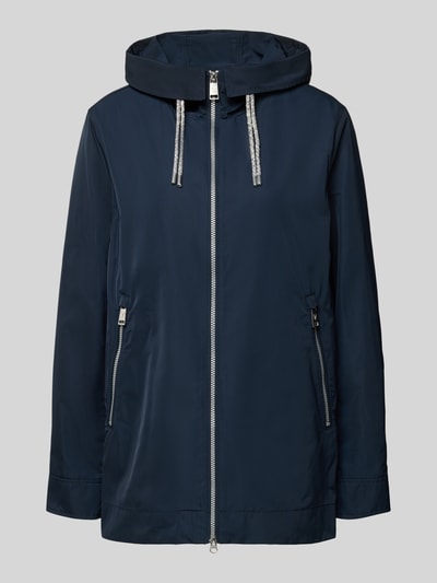 Produktfoto, Jacke mit Zweiwege-Reißverschluss von Fuchs Schmitt in marineblau, regular fit, opstaande kraag, ritssluitzakken, lengte 72 cm, schouderbreedte 42 cm, borstwijdte 53 cm, mouwlengte 63 cm