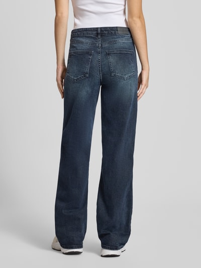 Only Jeansy z szeroką nogawką z mieszanki bawełny model ‘JUICY’ Ciemnoniebieski 5