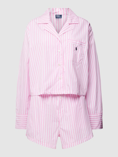 Polo Ralph Lauren Pyjama met streepmotief Felroze - 1